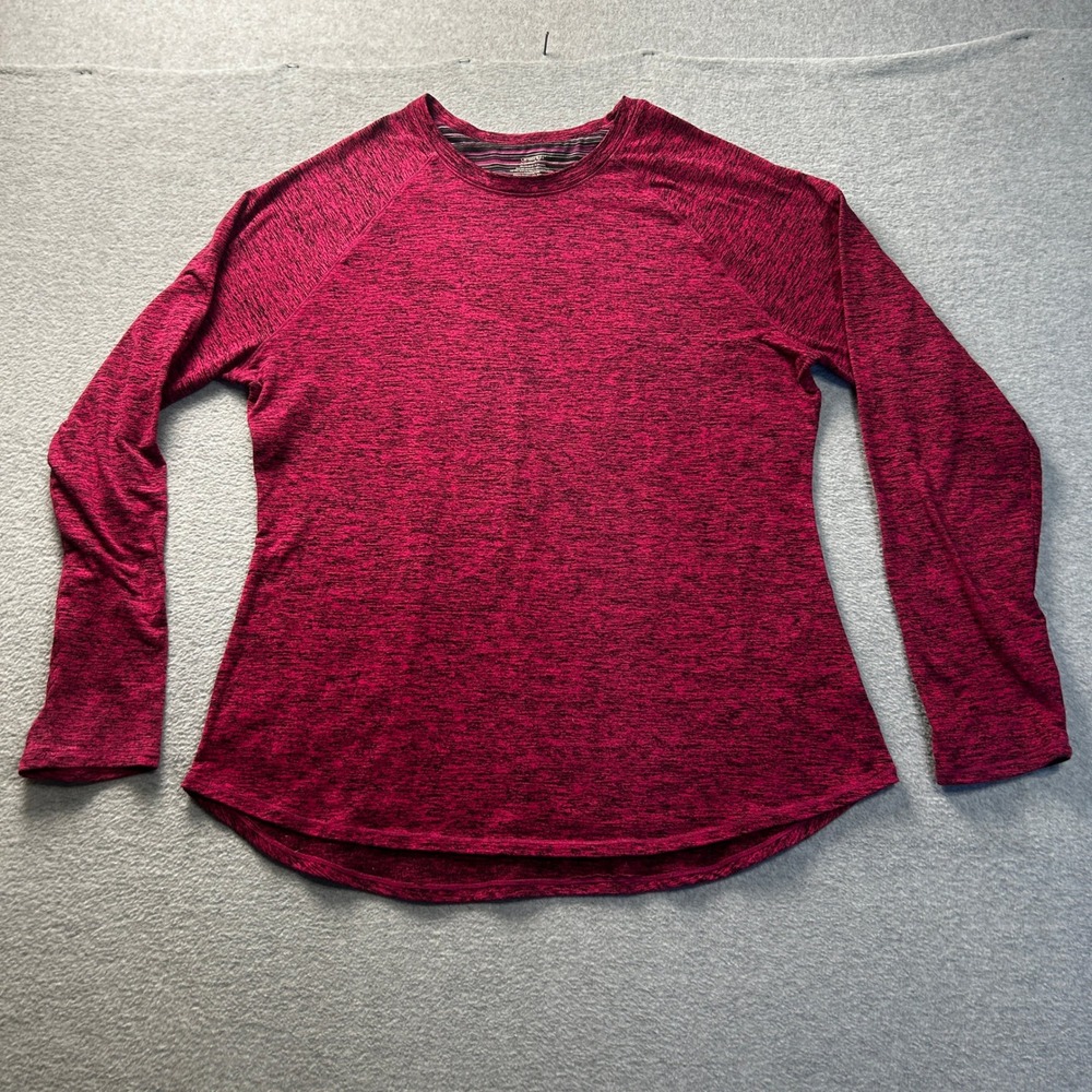 Long Sleeve Thermal Active Top Womens XL Pink ClimateRight by Cuddl Duds Stretch